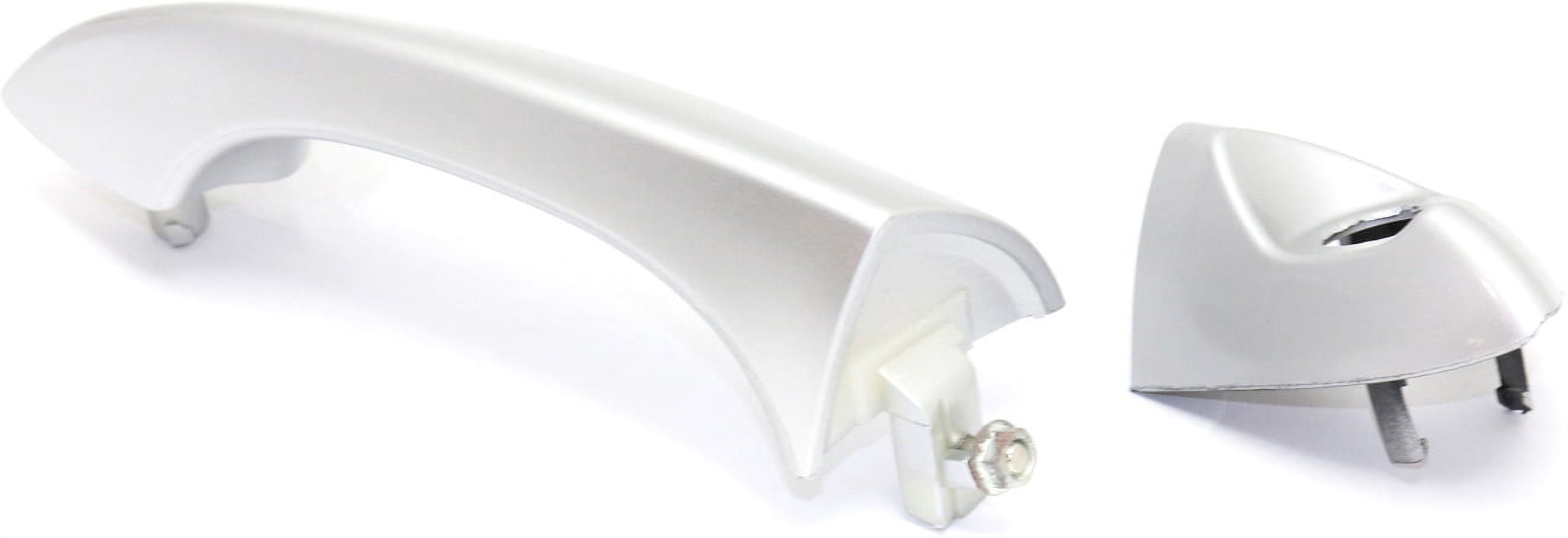 Replacement REPB462186 Exterior Door Handle Compatible with 2000-2006 BMW X5 Rear, Left Driver Silver