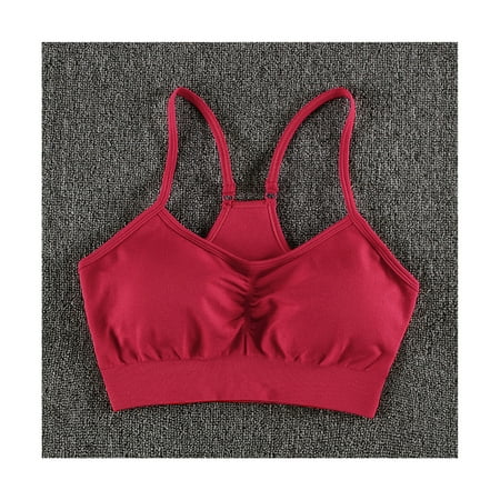 

Comfortable Women Sports Bra Support Sports Bras Workout Yoga Activewear L Pure Red