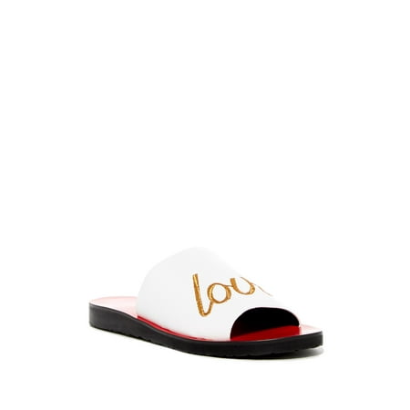 

Ivy Kirzhner Quotes Love Wins White Red Flat Slide Mule Slip on Sandals (6)