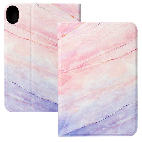 Tarise iPad 10th Generation Case 2022, iPad 10.9 inch Cover Case for Women Girls, [Marble Map Series] PU Leather Shockproof Auto Wake/Sleep Slim Smart Cover for iPad 10th Gen 10.9", Pink Purple Map