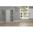 thumbnail image 2 of Elite Plus 38" Wide Storage Cabinet with Sliding Doors, White, 2 of 9