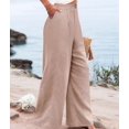 thumbnail image 5 of Women'S Pants Casual Button Up High Waisted Wide Leg Trousers Khaki S, 5 of 7