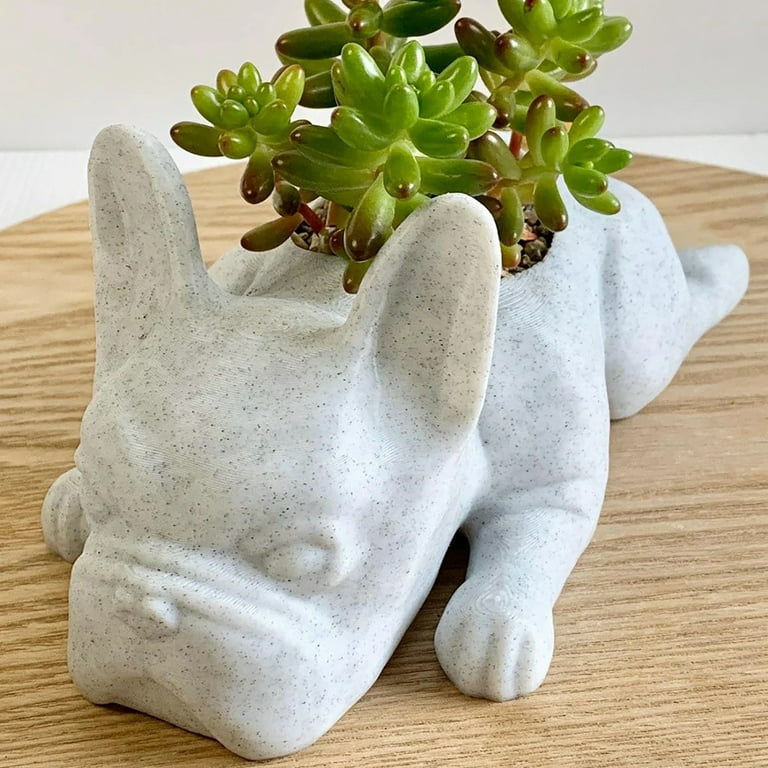 Home Decor Clearance,Fun Gifts,Resin Dog Succulent Planter Mini Puppy Plant  Planter,French Shape Cute Bonsai Flower Pots For Home Garden Office