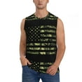 thumbnail image 2 of Goofa American Flag Camo Printed Men's Sleeveless T-Shirt - Athletic Gym Workout Tank Top for Men - Moisture-Wicking, UPF 30+ Quick-Dry Muscle Tee-XX-Large, 2 of 8