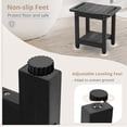 thumbnail image 4 of HDPS Shower Chair for Inside Shower, Shower Stool with Towel Rack & Storage Shelf - Waterproof, Non-Slip, Handles - Indoor/Outdoor Shower Bench, Black, 4 of 6