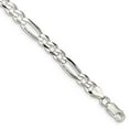 thumbnail image 4 of Sterling Silver Rhodium-plated 6.5mm Figaro Chain Necklace Size 26, 4 of 4
