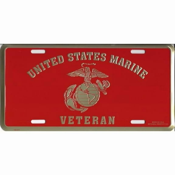 U.S. Marine Veteran License Plate