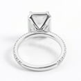 thumbnail image 5 of solitaire jewels 4CT Emerald Moissanite Halo Engagement Ring For Women, 10K White Gold, 5 of 8
