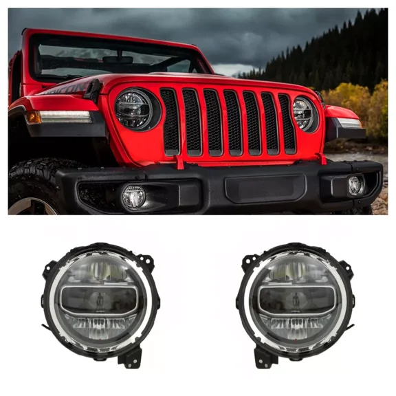 LED Headlights for 2018-2023 Jeep Wrangler Gladiator JL Headlamps Left Right