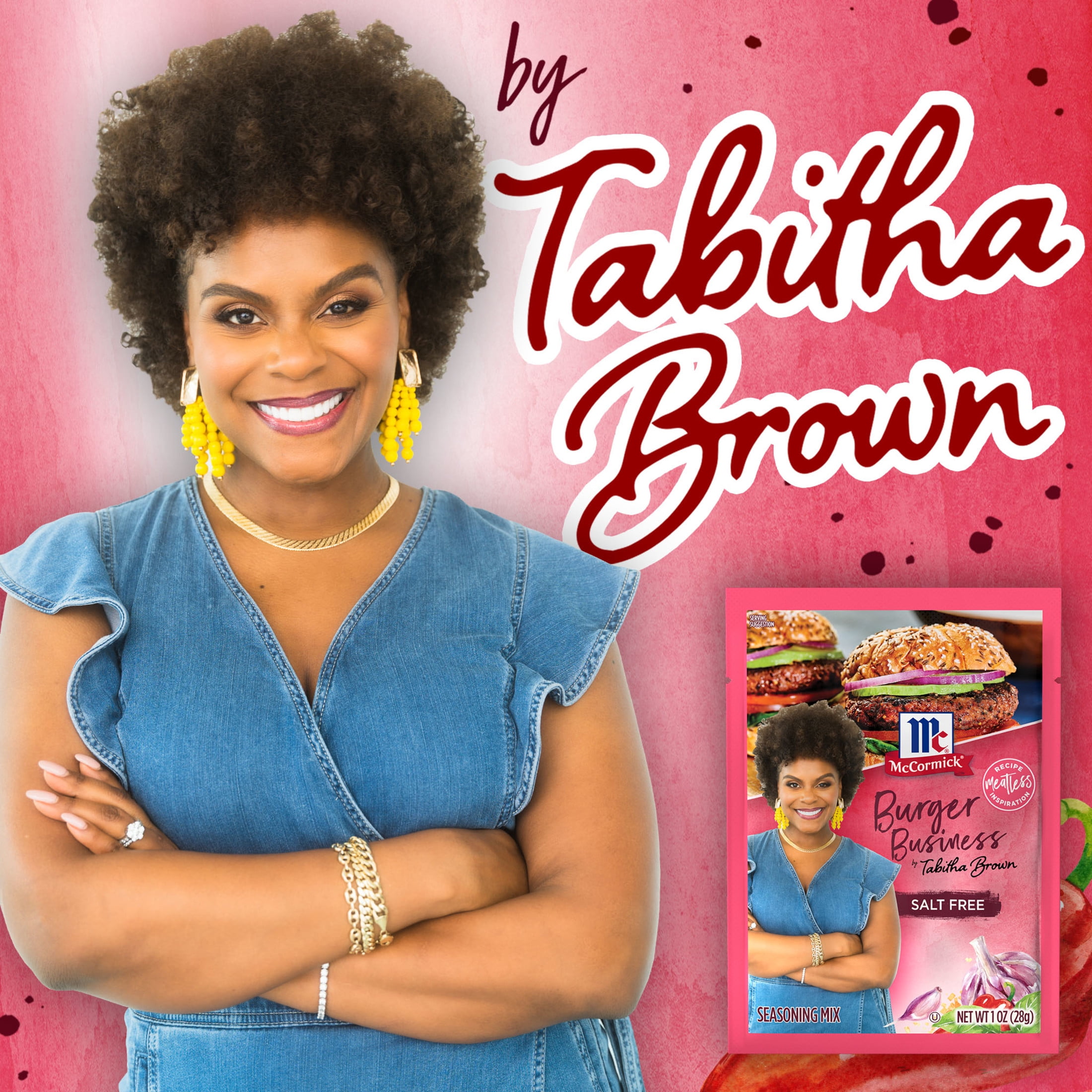 (2 pack) McCormick Salt Free Burger Business by Tabitha Brown Seasoning Mix, 1.0 oz Packet
