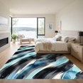 thumbnail image 3 of ODIKA 8' x 10' Machine Washable Non-Slip Area Rug, abstract striped High Traffic Rug, Blue, 938291, 3 of 7