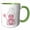 Green/White, variant on 3drose, Cute Pink Chef Pig with a Spatula, Spoon, and Whisk Illustration, 15oz Mug