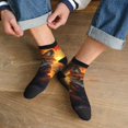 thumbnail image 3 of Rocae Sunset Maple Tree Fox for Premium Adult Socks,Comfortable, Breathable, and Durable Socks, Perfect for Everyday Wear, 3 of 7