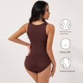 thumbnail image 5 of Tao Tao Women's High Neck Sleeveless Bodysuit Tank Tops Solid Color Slimming And Hip Lifting Shapewear, One-Piece Shapewear Coffee S, 5 of 6