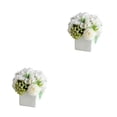 thumbnail image 4 of Florero de Cerámica Cateissary con Flores de Peonía Falsas Bajo Mantenimiento 2piezas Blanco, 4 of 6