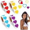 thumbnail image 1 of 400PCS Heart Shaped Tanning Stickers - Perforated Self-Adhesive Sunbathing Decals for Body Tanning Bed Beach and Outdoor Use, 1 of 3