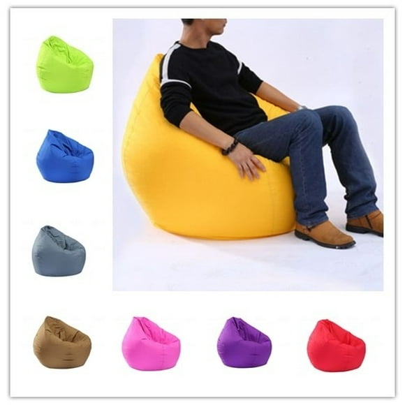Home Soft Lazy Sofa  Cozy Single Chair Durable Furniture Unfilled Lounge Bean Bag