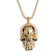 thumbnail image 1 of Collar Hombre Calavera LUCKMAN Troy Acero Inoxidable Dorado UNITALLA, 1 of 6