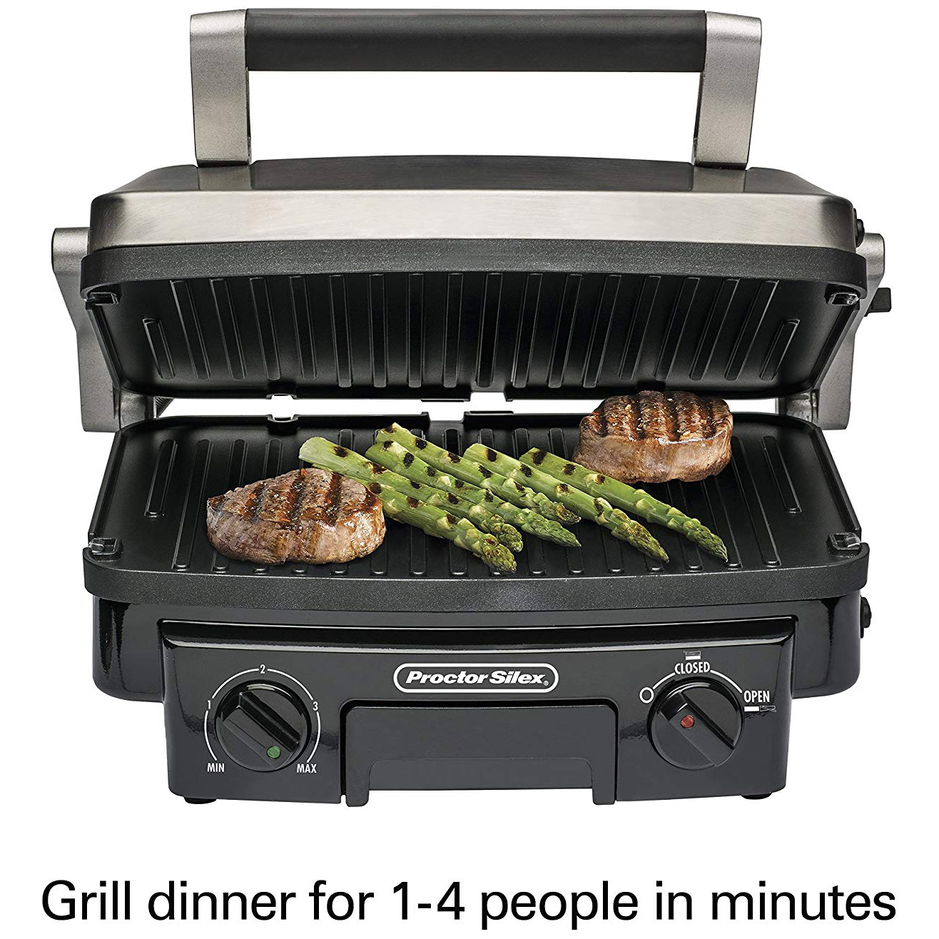 Proctor Silex Contact Grill with Reversible Grids - image 3 of 9