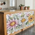 thumbnail image 6 of Colorful Daisy Floral Tier Curtains 24 Inch Length, Spring Flowers Botanical Leaves Rustic Cafe Short Curtains for Bathroom Sink, Small Kitchen Curtain Light Filtering Drapes 2 Panels 27.5"Wx24"L, 6 of 8