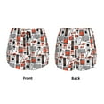 thumbnail image 5 of Lsque Modern Life Printed Women's Running Shorts with Liner Pockets,Elastic Quick Dry Workout Athletic Gym Yoga Shorts,Womens High Waist Shorts-Medium, 5 of 9