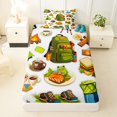 thumbnail image 3 of Erosebridal Teens Adventure Camping Accessories Twin Sheet Sets 3pcs,Funny Food Bedding for Boys Girls,Breathable Home Decor, 3 of 5