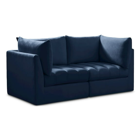 Meridian Furniture Jacob Navy Velvet Modular Sofa