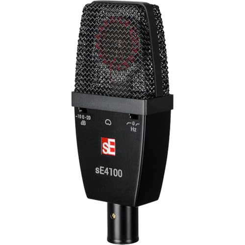 sE Electronics sE 4100 Large Diaphragm Cardioid Condenser Microphone w/Mount and Case Black
