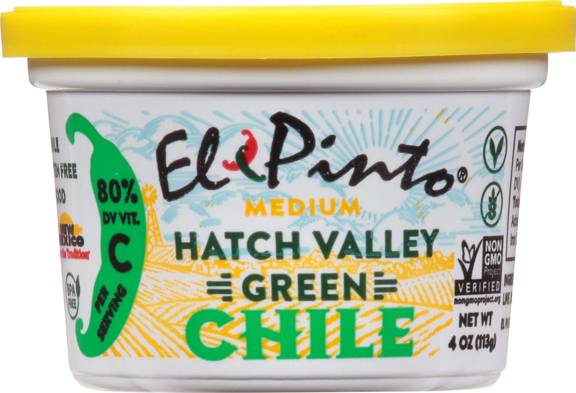 (4 pack) El Pinto Salsa El Pinto Green Chile Portion Cups 4z