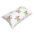 thumbnail image 3 of Kll Mardi Gras Carnival1 Pillow Covers Envelope Closure,Super Soft And Cozy Fuzzy Fleece Pillow Case Cover 14"X20", 3 of 8