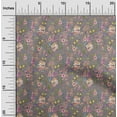 thumbnail image 2 of oneOone Cotton Poplin Gray Fabric Florals Quilting Supplies Print Sewing Fabric By The Yard 42 Inch Wide, 2 of 4