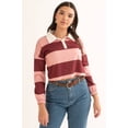 thumbnail image 4 of Ragstock Maroon Cropped Rugby Polo, 4 of 4