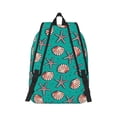 thumbnail image 2 of Honeii Starfish and Shell Print Canvas College Laptop Backpack, Durable Rucksack Travel Notebook Bag School Backpack Book Bag for Men Women-Small, 2 of 7