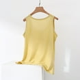 thumbnail image 4 of Gfyviroh Women's Cotton Linen Undershirts Crewneck Casual Sleeveless Tank Tops Plus Size Solid Color Loungewear Tops, 4 of 9