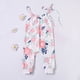 thumbnail image 3 of Body De Bebé Canastilla Onesies Para Niños Pequeños Niños Sin Mangas Estampado Floral Mono De Una Pieza Con Correa Mono Rosa Odeerbi  LM103-3999, 3 of 8
