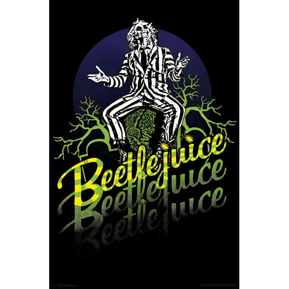 Beetlejuice - Yellow and Green Neon Wall Poster, 22.375" x 34"