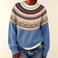 thumbnail image 2 of Crew Neck Sweater for Women Soft Basic Fall Fashion Outfits Cable&nbsp;knit Old&nbsp;money&nbsp;sweater Oversized Pullover Loose Fit Long Sleeve Tops Christmas Nordic Sweaters Sweatshirts No Hood, 2 of 2