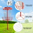 thumbnail image 3 of GSE Games & Sports Expert Professional Portable 24-Chain Disc Golf Targets Basket, PRO Disc Golf Practice Goal Baskets(Red), 3 of 6