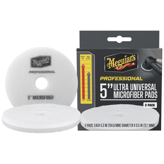 Meguiars M5MFP2 Meguiar's Professional 5" Ultra Universal Microfiber Pads *2-pack