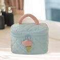 thumbnail image 4 of Neceser de moda, organizador de gran capacidad con cremallera, neceser para cosméticos azul, 4 of 8