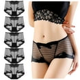 thumbnail image 3 of Bigersell Postpartum Underwear Clearance Women's Exotic Underwear Period Panty Style P-1284 Spandex Shaping Panties Ladies Underwear Thong Briefs High Waist Women's Panties Black XL, 3 of 8