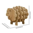 thumbnail image 7 of Baoblaze Sheep Shaped Wood Coasters Art Drink Coasters Set for Party Tabletop Wedding, 7 of 7