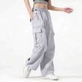 thumbnail image 5 of Cutuoiiu Plus Size Womens Nylon Spandex Cargo Pants Loose Fit Full Length Trousers for Work and Casual Wear Gifts, 5 of 7