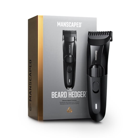 MANSCAPED® The Beard Hedger® Men's Premium Beard Trimmer, 20 Length Adjustable Blade Wheel - Black