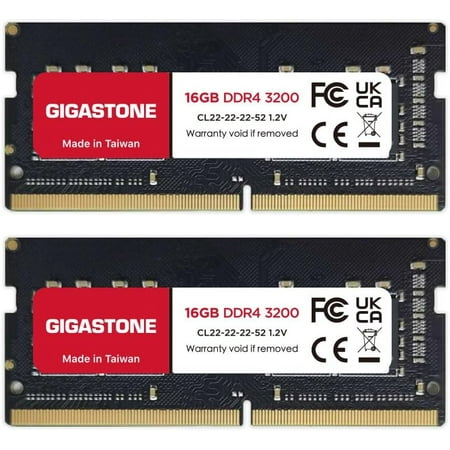 【 RAM Laptop Only】 GIGASTONE 32GB Kit Mhz ( Or ) PC4 25600 (PC4 23400 21300) CL22 1.2V 260 Pin