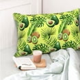 thumbnail image 4 of Pofeuu Kiwi and Avocado Print Polyester Microfiber Plush Pillowcases, Super Soft and Cozy Pillow Case Covers with Envelop Closure（Pillow core not included）-20"x30", 4 of 6