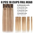 thumbnail image 6 of Benehair Premium Thick Full Head Clip In Human Hair Extensions Double Weft 100% Real Remy Hair Women Highlight Blonde Soft, 6 of 11