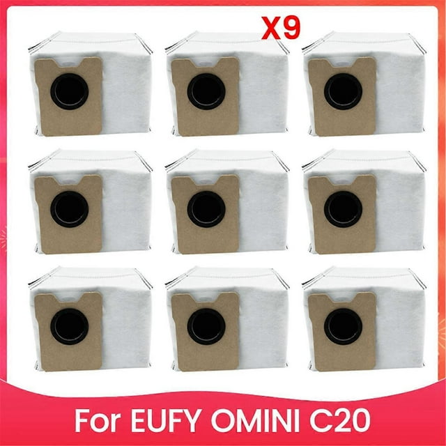 9PCS Dust Bag for Eufy C20 Omni Robot Vacuum, Large Capacity Dust Bags Replacement Accessories