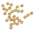 thumbnail image 4 of 100pcs Hallazgos Margarita De 4 Mm Granos Del Espaciador De La Joyería De La Flor Del Copo De Nieve De Color Marrón Claro Sunnimix granos del espaciador, 4 of 4