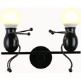 thumbnail image 1 of Wall Light Fixtures Indoor Creative LED Lights for Bedroom Cartoon Little People Swing Wall Lamp Mini Doll Adjustable Wall Sconces Lighting Decor Metal Bedside Lamps Modern ×E (, 1 of 8